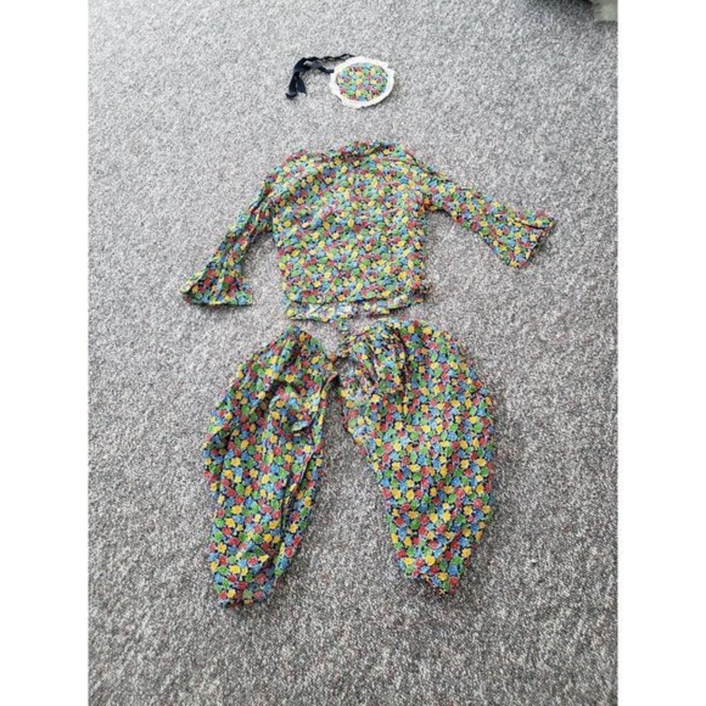 Vintage 70s Hand Made Fliral 3 Piece Set